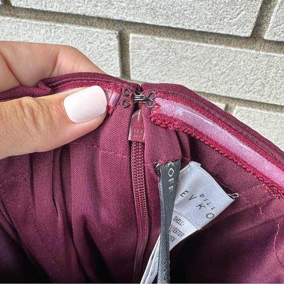 NWT Bill Levkoff Bridesmaid Dress 1619 Wine Burgundy Cherry Red - Picture 14 of 15